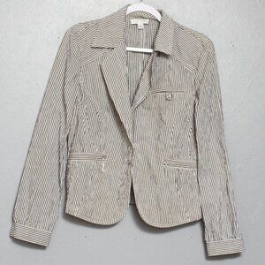 St. John Sport striped searsucker cotton blazer